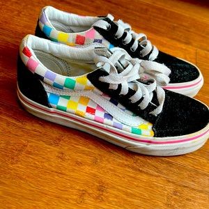 Vans - Youth Old Skool Multi Color Checkered Black White - Youth 1.5
